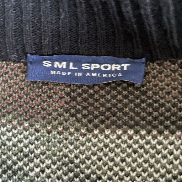 SML Sport Camouflage Double Zipper Sweater Small Green Brown Black Cream - Picture 9 of 15